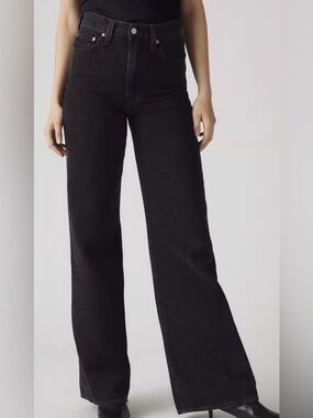 Levi's Black High-Rise Wide Leg Jeans